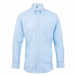Premier Mens Signature Oxford Long-Sleeved Formal Shirt - 23in, Light Blue