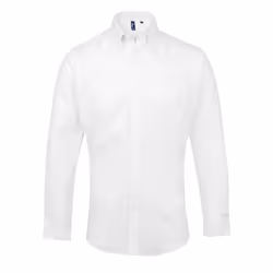 Premier Mens Signature Oxford Long-Sleeved Formal Shirt - 23in, White