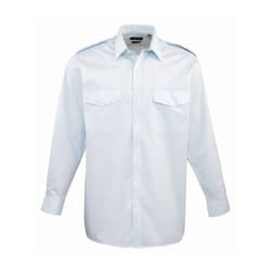 Premier Mens Long-Sleeved Pilot Shirt - 21in, Light Blue