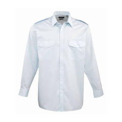 Premier Mens Long-Sleeved Pilot Shirt - 23in, Light Blue