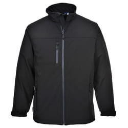Portwest Mens Soft Shell Jacket - XS, Black