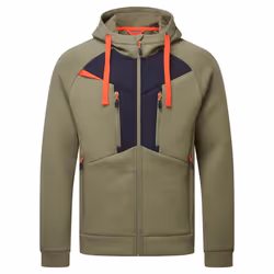 Portwest Mens DX4 Full Zip Hoodie - L, Moss Green