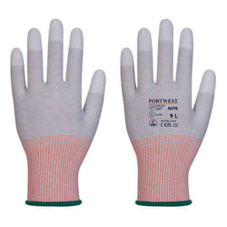 Portwest Unisex Adult A696 - LR13 ESD Safety Gloves (Pack of 12) - 6, Grey/White