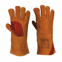Portwest Unisex Adult A530 Reinforced Leather Welding Gauntlets - M, Brown