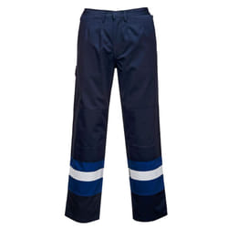 Portwest Mens Bizflame Plus Work Trousers - XXL R, Navy/Royal Blue