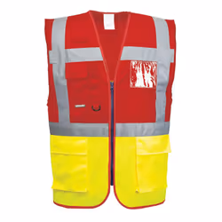 Portwest Mens Paris Contrast Hi-Vis Vest - S, Yellow/Red