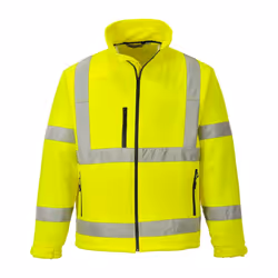 Portwest Mens Classic High-Vis Soft Shell Jacket - S, Yellow