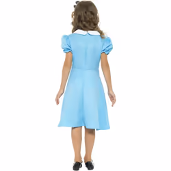 Smiffys Girls Wonderland Princess Costume Set - 4-6 Years, Blue