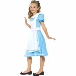Smiffys Girls Wonderland Princess Costume Set - 4-6 Years, Blue