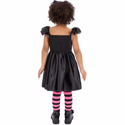 Smiffys Girls Cat Costume Dress - 4-6 Years, Black
