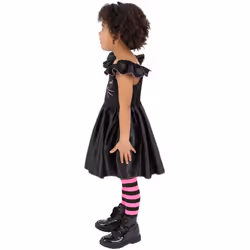Smiffys Girls Cat Costume Dress - 4-6 Years, Black