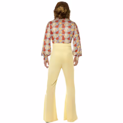 Smiffys Mens 60s Groovy Patterned Costume Set - M, Yellow/Orange
