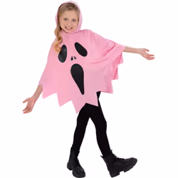 Smiffys Girls Ghost Costume Poncho