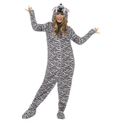 Smiffys Unisex Adult Zebra Costume - M, White/Black