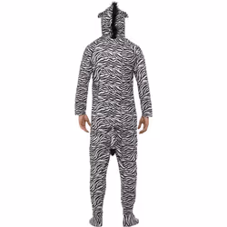 Smiffys Unisex Adult Zebra Costume - M, White/Black