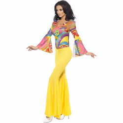 Smiffys Womens/Ladies 70s Groovy Babe Costume Set