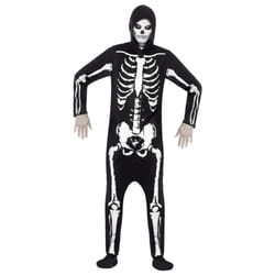 Smiffys Unisex Adult Skeleton Costume - M, Black/White