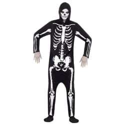 Smiffys Unisex Adult Skeleton Costume - S, Black/White