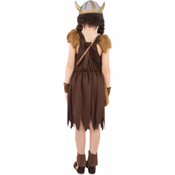 Smiffys Girls Viking Costume Set - 7-9 Years, Brown