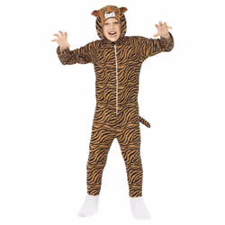 Smiffys Childrens/Kids Tiger Costume - 4-6 Years, Brown