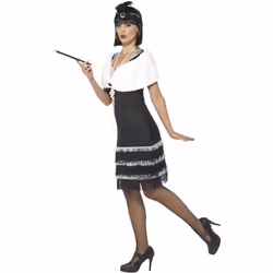 Smiffys Womens/Ladies Flapper Costume Set - M, Black