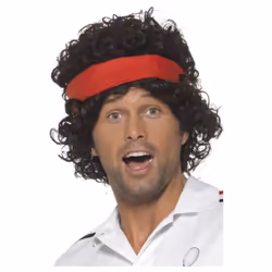 Smiffys Mens 1980s Ace Tennis Player Wig