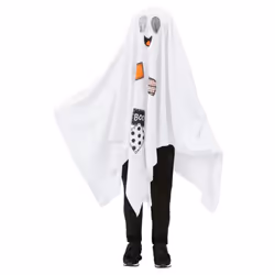 Smiffys Childrens/Kids Boo Ghost Costume - 3-4 Years, White