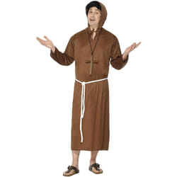 Smiffys Mens Monk Long-Sleeved Costume Set - L, Brown