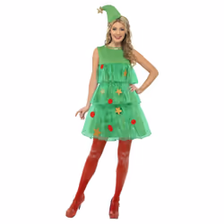 Smiffys Womens/Ladies Christmas Tree Tutu Costume - L, Green