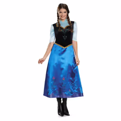Frozen Womens/Ladies Travelling Classic Anna Costume Set - L, Royal Blue/Black