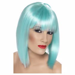 Smiffys Womens/Ladies Glam Wig - One Size, Neon Aqua