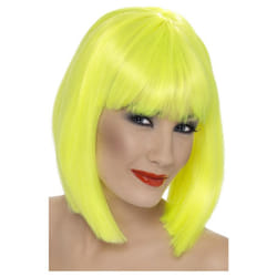 Smiffys Womens/Ladies Glam Wig - One Size, Neon Yellow