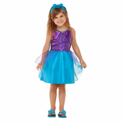 Smiffys Girls Mermaid Costume Set - 1-2 Years, Purple/Blue