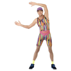 Smiffys Mens Aerobics Instructor Costume Set - L, Multicoloured