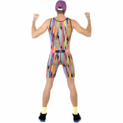 Smiffys Mens Aerobics Instructor Costume Set - L, Multicoloured