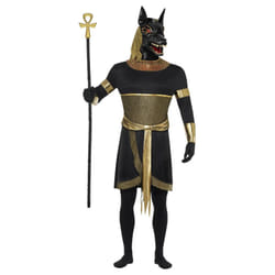 Smiffys Mens The Jackal Anubis Costume Set - M, Black/Gold