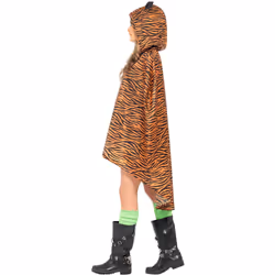 Smiffys Unisex Adult Tiger Print Party Poncho