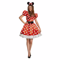Disney Womens/Ladies Classic Minnie Mouse Costume Set - M, Red/White/Black