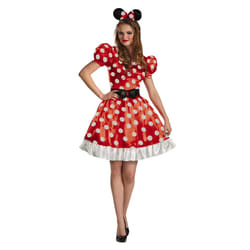 Disney Womens/Ladies Classic Minnie Mouse Costume Set - M, Red/White/Black