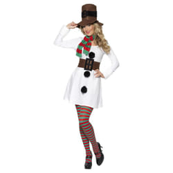 Smiffys Womens/Ladies Miss Snowman Costume Set - S, White/Black