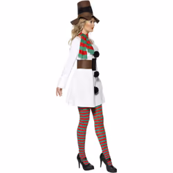 Smiffys Womens/Ladies Miss Snowman Costume Set - S, White/Black