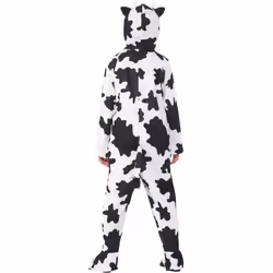 Smiffys Childrens/Kids Cow Costume Suit - 10-12 Years, White/Black