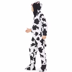 Smiffys Childrens/Kids Cow Costume Suit - 7-9 Years, White/Black
