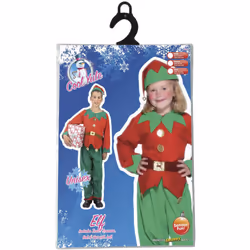 Smiffys Childrens/Kids Elf Christmas Costume - 4-6 Years, Red/Green