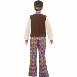 Smiffys Boys Hippie Costume Set - 4-6 Years, Multicoloured