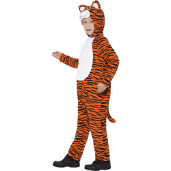 Smiffys Childrens/Kids Tiger Costume - 10-12 Years, Orange/Black/White