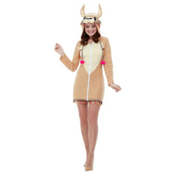 Smiffys Womens/Ladies Llama Costume - S, Brown