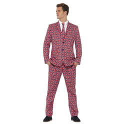 Smiffys Mens Union Jack Costume Suit - L R, Royal Blue/Red/White