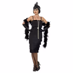 Smiffys Womens/Ladies Flapper Costume - L, Black