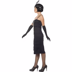 Smiffys Womens/Ladies Flapper Costume - L, Black